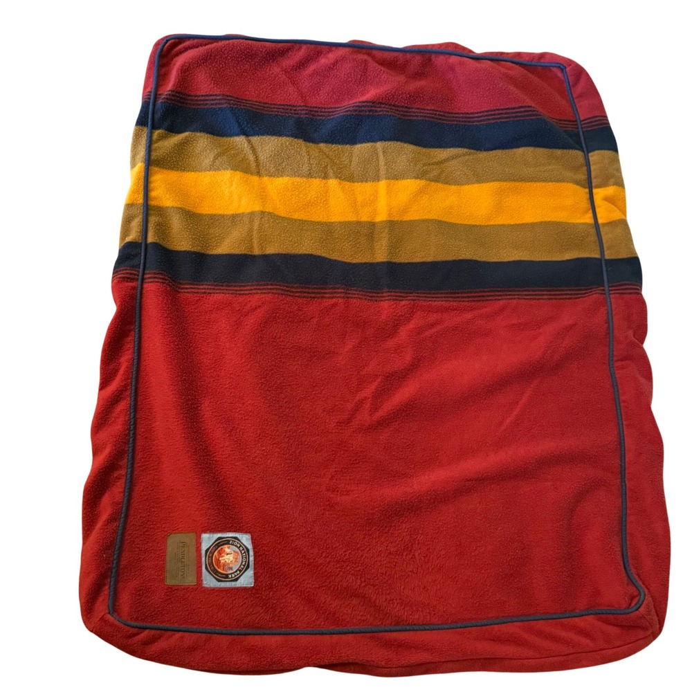 Pendleton Zion National Park Dog Bed Cover Large Red Striped Fleece Cozy Zipper
